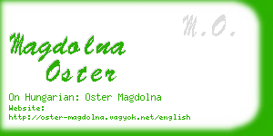 magdolna oster business card